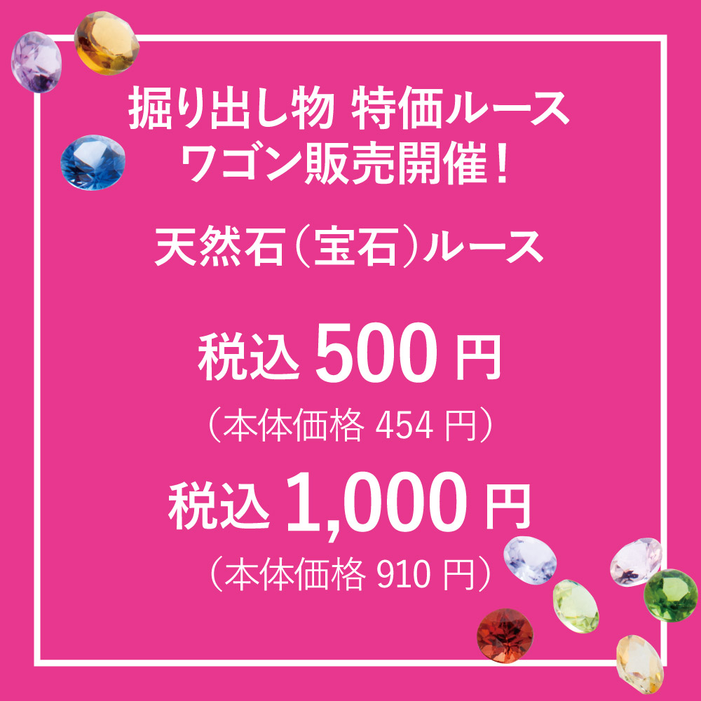 ミネラルルース ワゴン市 開催